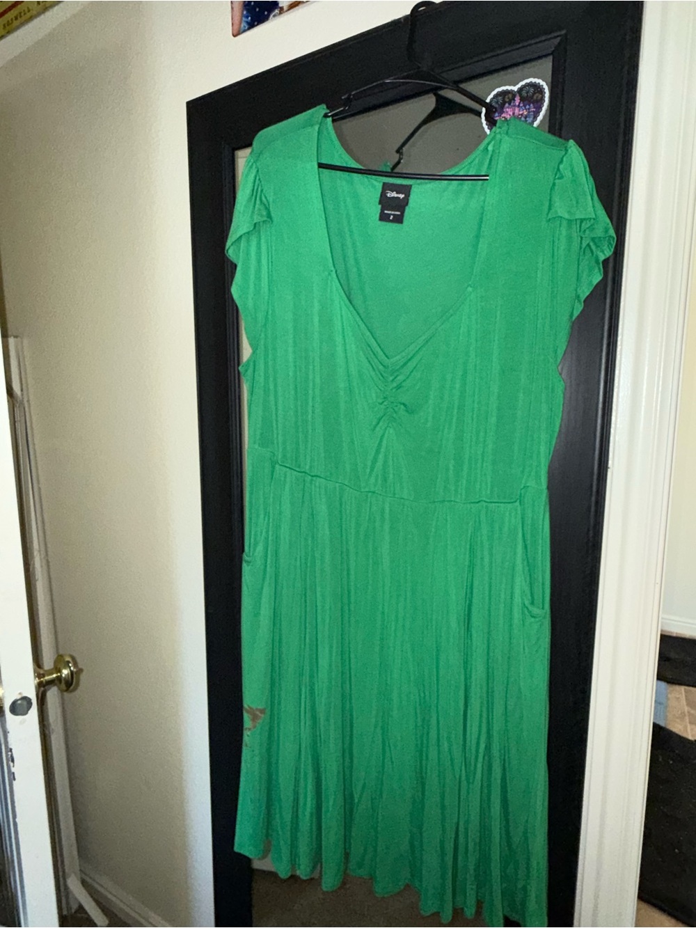 TORRID Disney Tinkerbell Green V-Neck Cap Sleeve Dress